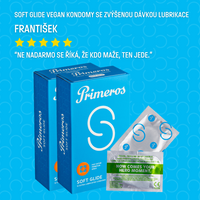 AKCE 1+1 ZDARMA Primeros Soft Glide Vegan Kondomy Se Zvýšenou Dávkou Lubrikace 2x12
